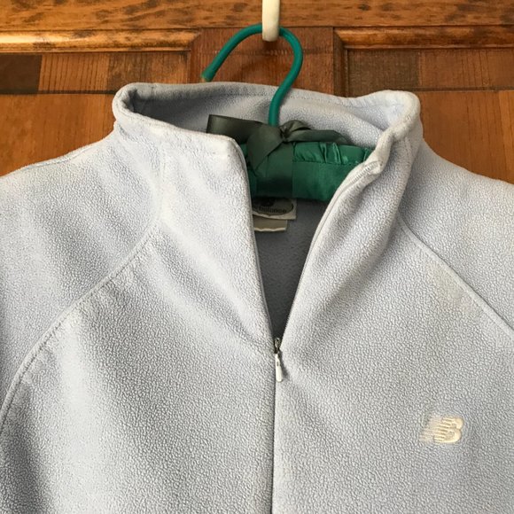 New Balance Pale Blue 1/4 Zip Fleece Pullover Medium - Picture 5 of 11